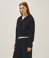 Marithé François Girbaud W CLASSIC LOGO CROP HOODIE ZIPUP