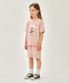 Marithé François Girbaud Kids Raglan Half Sweat Set-Up Indi Pink