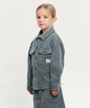 Marithé François Girbaud Kids Eiffel Label Corduroy Shirt Jacket Brown