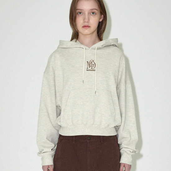 Mahagrid MGD SERIF LOGO CROP HOODIE