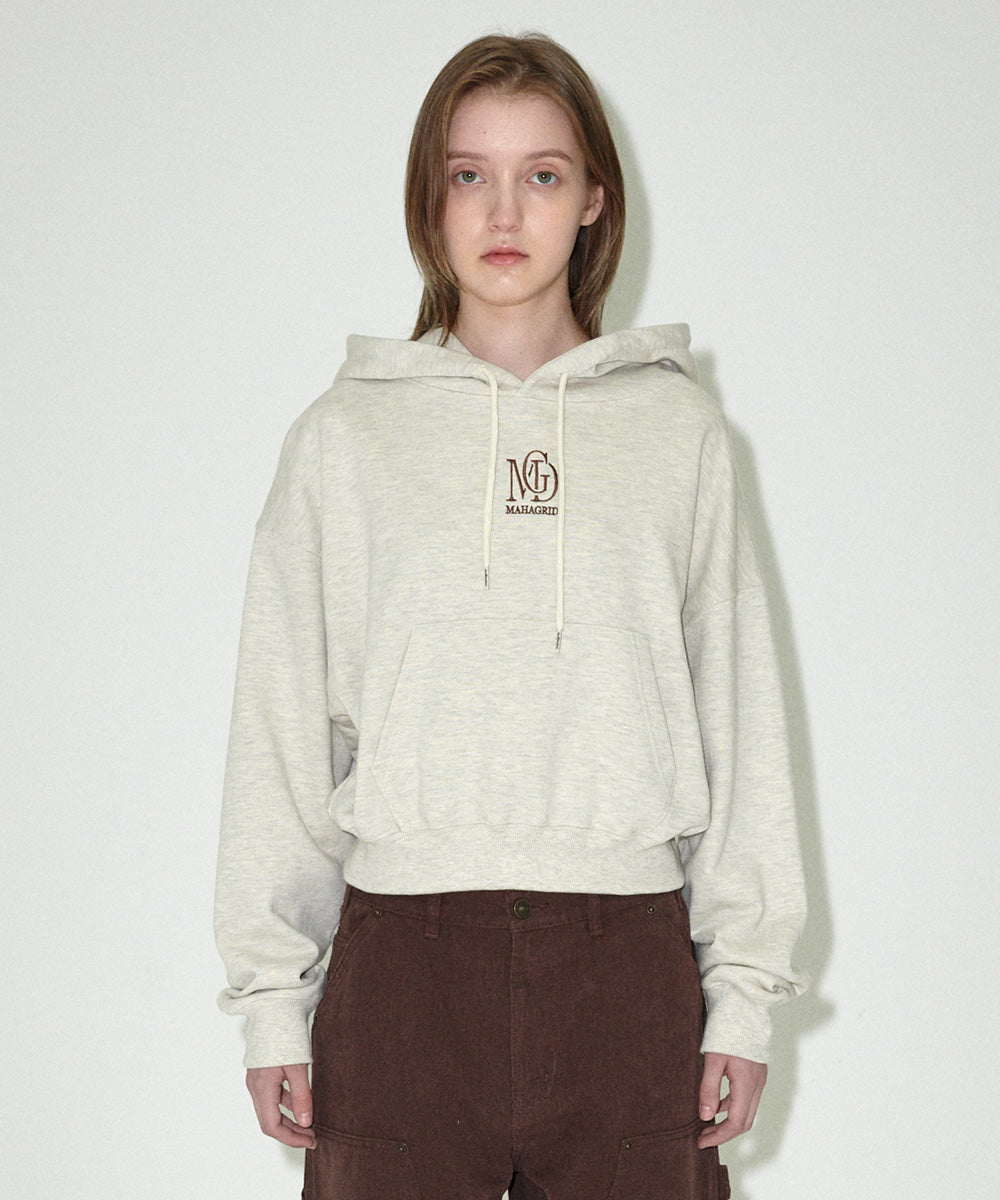 Mahagrid MGD SERIF LOGO CROP HOODIE