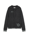 AEAE Layered Knit Hoodie