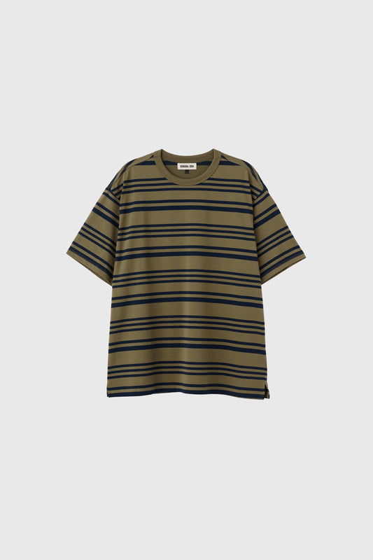 General Idea MAN Stripe Loose Fit Short Sleeve T-Shirt