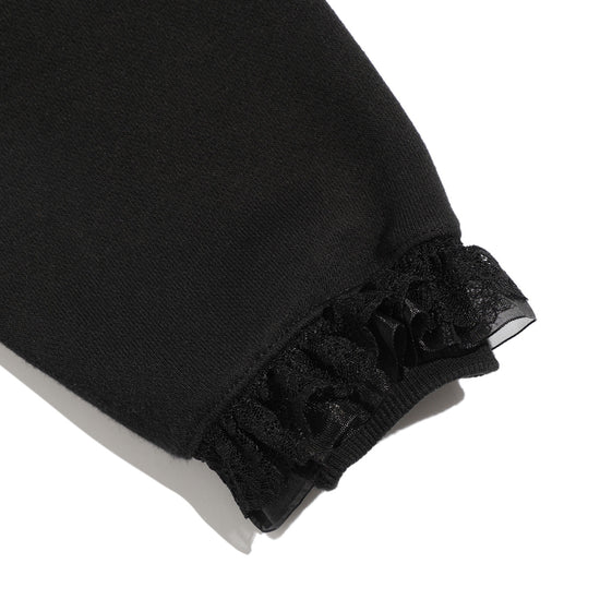 Nice Ghost Club Ghost Angels Lace Hoodie Zip Up [Black]