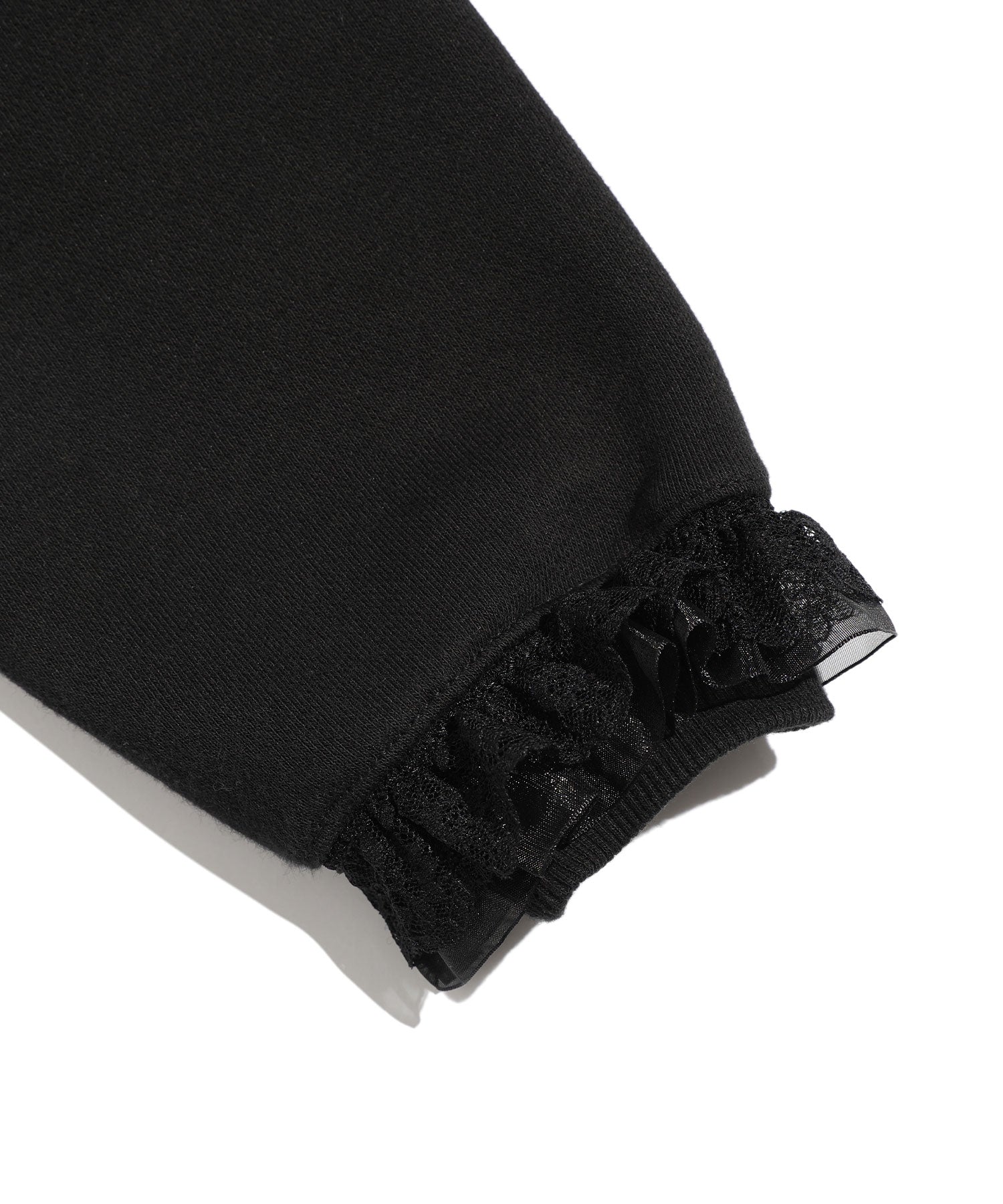 Nice Ghost Club Ghost Angels Lace Hoodie Zip Up [Black]