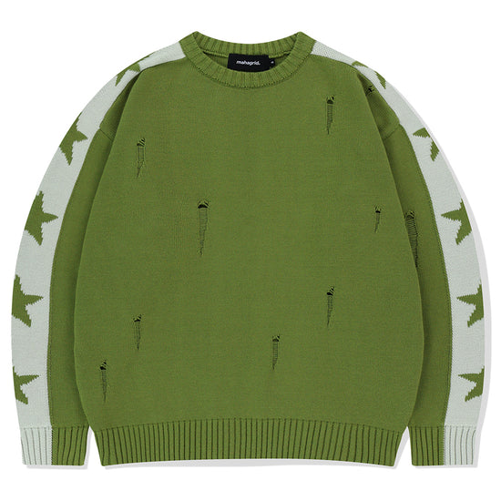 Mahagrid STAR CRASH KNIT CREWNECK