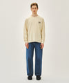 Marithé François Girbaud BACK CLASSIC LOGO LONG SLEEVE TEE butter