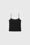 General Idea WOMAN Cap-Lined Backless Sleeveless Tank [BLACK]