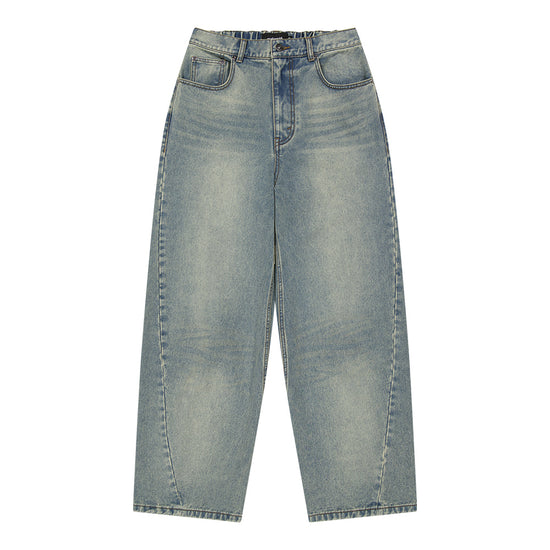 Mahagrid Solar Embroidery Denim Pants [Blue]