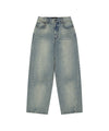 Mahagrid Solar Embroidery Denim Pants [Blue]