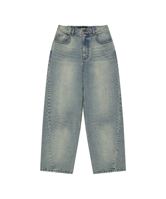 Mahagrid Solar Embroidery Denim Pants [Blue]