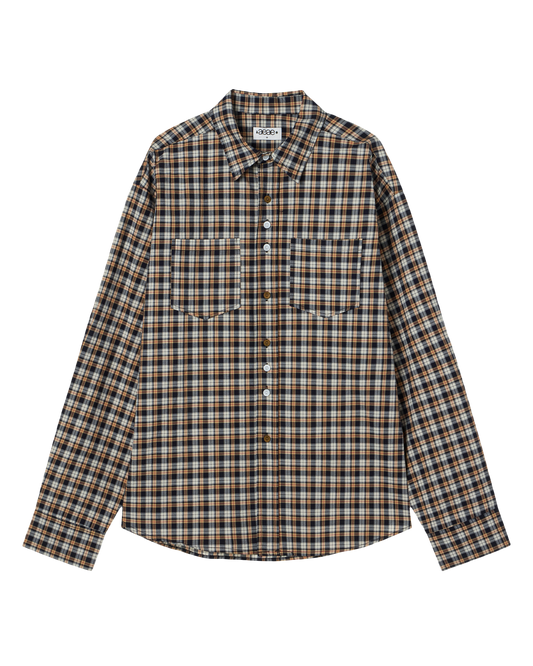 AEAE Button Check Shirts [Navy]