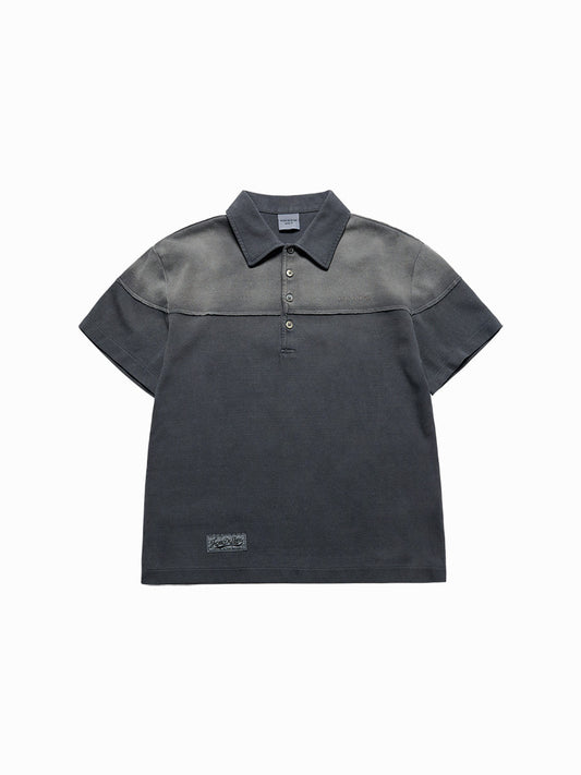 ADLV Garment Dyeing Collar Short Sleeve T-Shirt