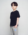 ADLV Kids Two Tone Logo Lettering Short Sleeve T-Shirt