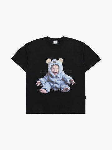 ADLV Baby Face Monster Baby Short Sleeve T-Shirt
