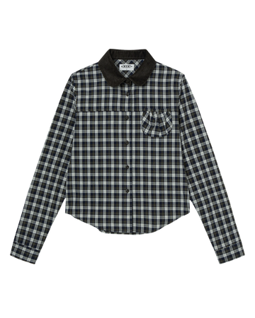 AEAE Round Pocket Check Shirt