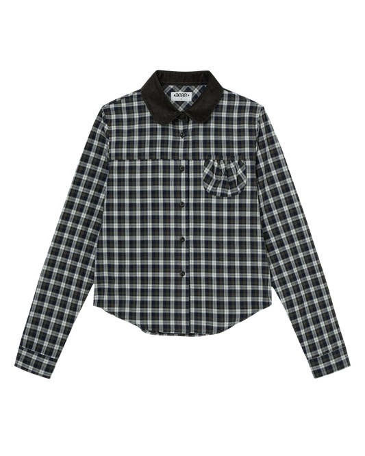 AEAE Round Pocket Check Shirt
