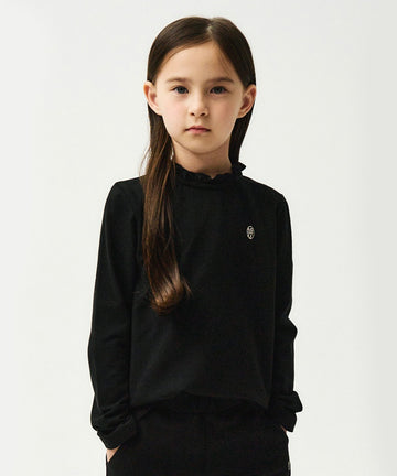 Marithé François Girbaud ENFANT FRILL NECK SLIM LONG SLEEVE black