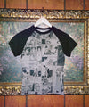 Nice Ghost Club Junji Ito Maniac Cartoon Raglan Mini Tee [Grey]