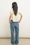 General Idea WOMAN Round Collar Puff Blouse