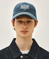 Marithé François Girbaud DENIM WASHING SMALL CLASSIC LOGO COVERED CAP light blue