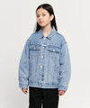 Marithé François Girbaud Kids Over Fit Denim Trucker Jacket Blue