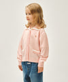 Marithé François Girbaud Kids Wide Lace Collar Cardigan Pink
