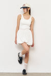 General Idea WOMAN Jersey Top Balloon One-Piece [WHITE]