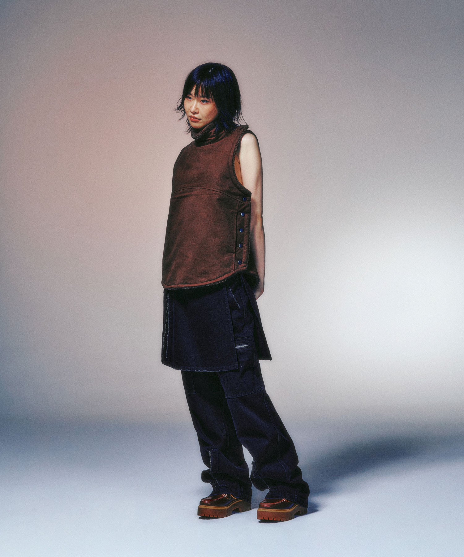 Nice Ghost Club Fleece Bulletproof Vest [Brown]