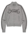Mahagrid Youth Zip Up Cardigan [Grey]