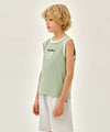 Marithé François Girbaud Kids Waffle Ringer Sleeveless