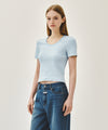 Marithé François Girbaud W DEEP NECK RINGER TEE