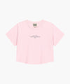 Marithé François Girbaud W SILVER LETTERING CROP TEE