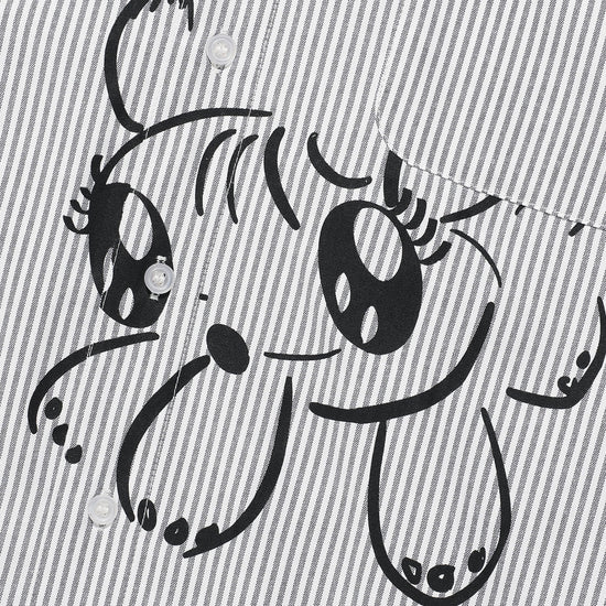 Nice Ghost Club Baby Guardians Stripe Big Big Half Shirt