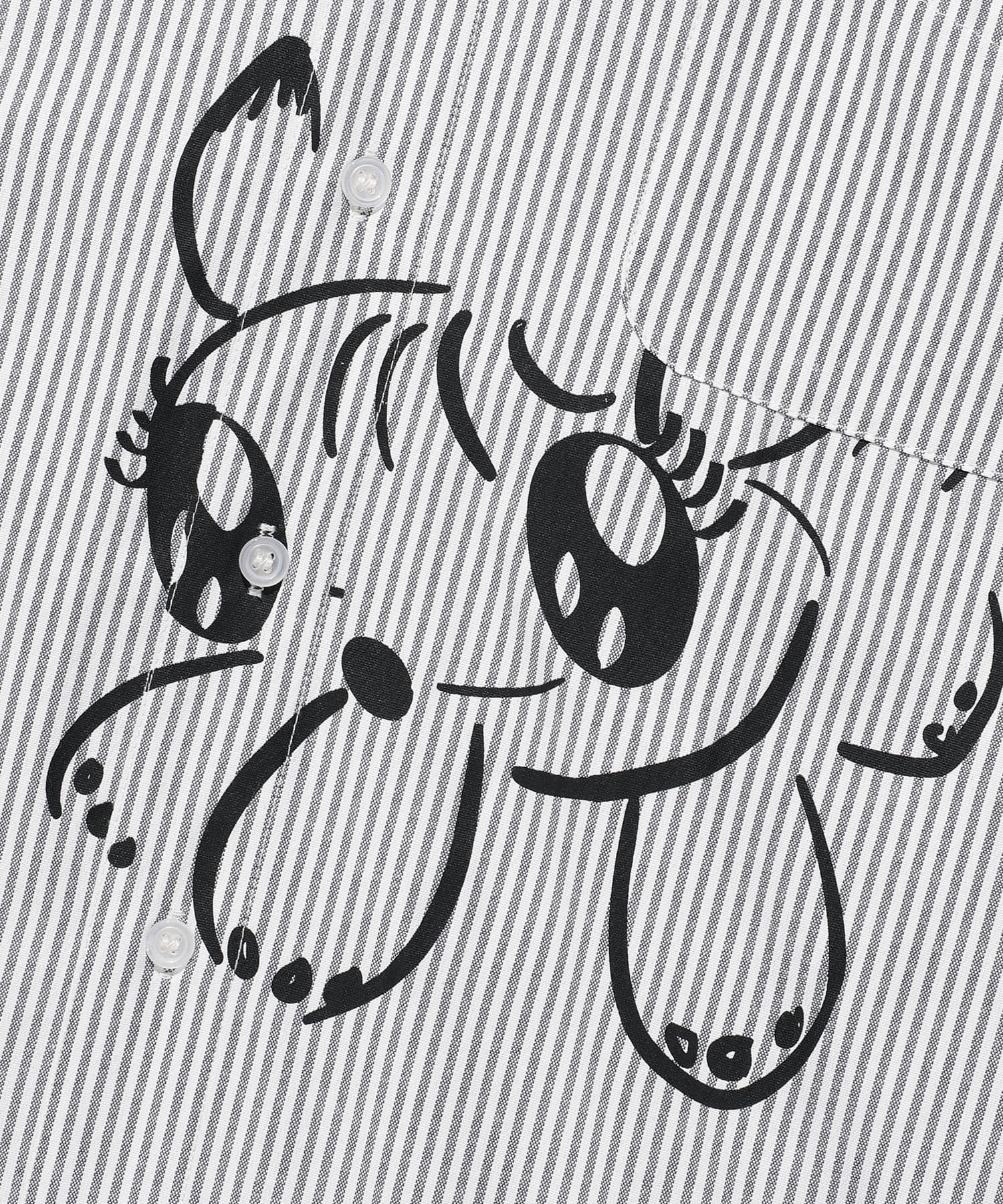 Nice Ghost Club Baby Guardians Stripe Big Big Half Shirt