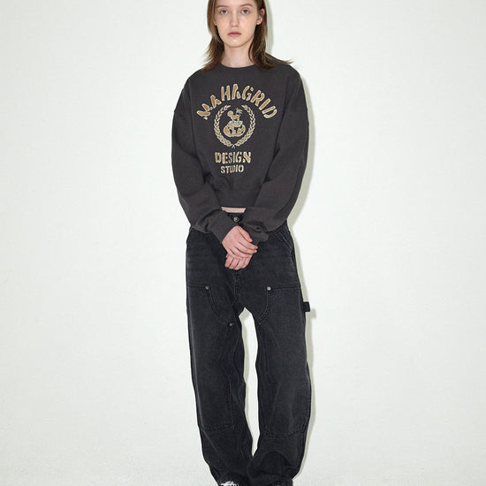Mahagrid VINTAGE COLLEGE CROP SWEATSHIRT