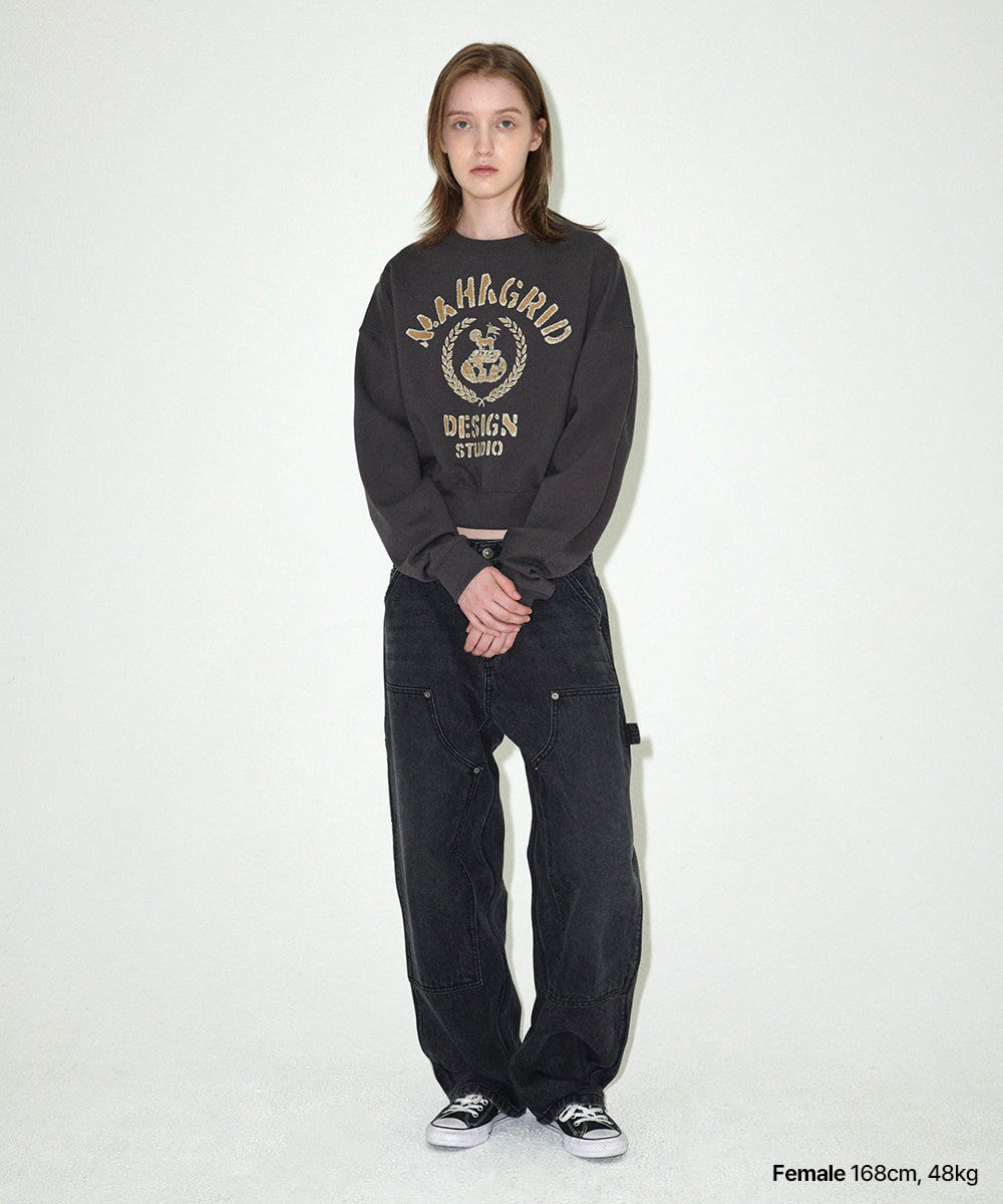 Mahagrid VINTAGE COLLEGE CROP SWEATSHIRT