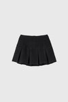 General Idea WOMAN Tweed Pleated Mini Skirt [BLACK]