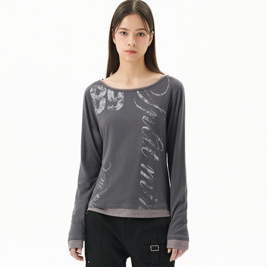 Mahagrid TRUTH LAYERED LONG SLEEVE TEE