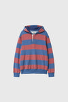 General Idea UNISEX Open Button Stripe Hoodie