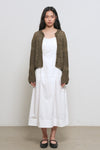 General Idea [LUPITA PICK] WOMAN LACE SLEEVELESS LONG DRESS [WHITE]