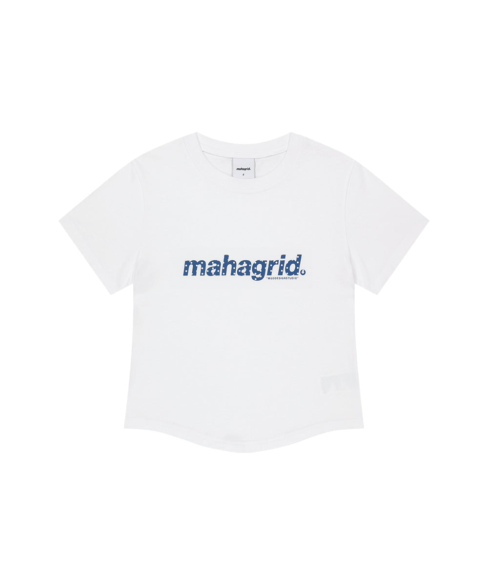 Mahagrid Dot Basic Logo Round Crop Tee
