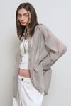 General Idea WOMAN Summer Wrinkle Sheer Shirt