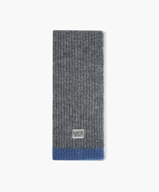 Marithé François Girbaud Kids Classic Logo Knit Muffler Heather Gray