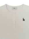 MLB Women's Vintage Slim Henley Neck T-shirt
