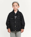 Marithé François Girbaud Kids Oversized Fit Denim Trucker Jacket Black