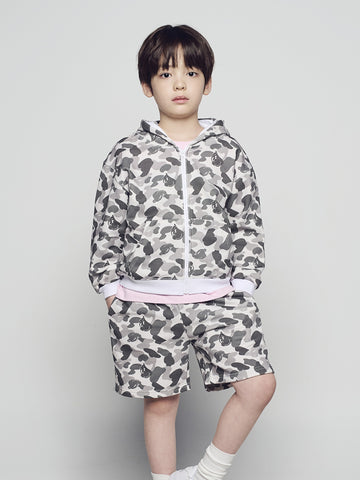 ADLV Kids AC Bear Allover Hoodie Zip Up