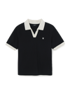 MLB Women's Basic Open Collar Slim Fit Polo T-Shirts