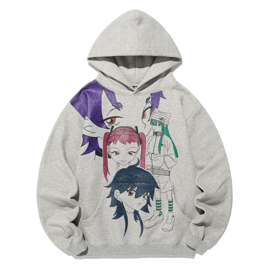 Nice Ghost Club Ghost Angels Glitter Hoodie [Grey]