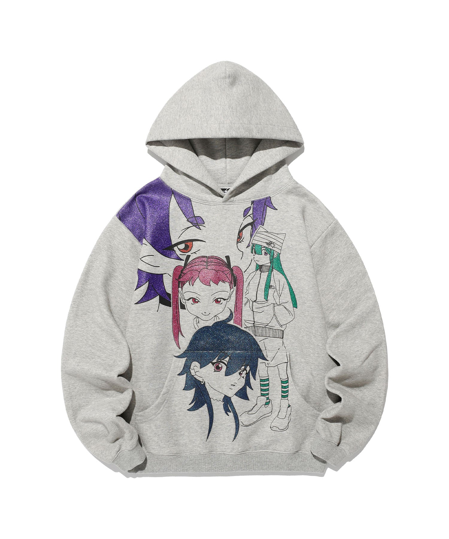 Nice Ghost Club Ghost Angels Glitter Hoodie [Grey]